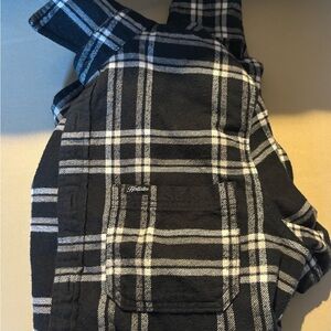 Hollister Black and White Plaid Long Sleeve Shirt